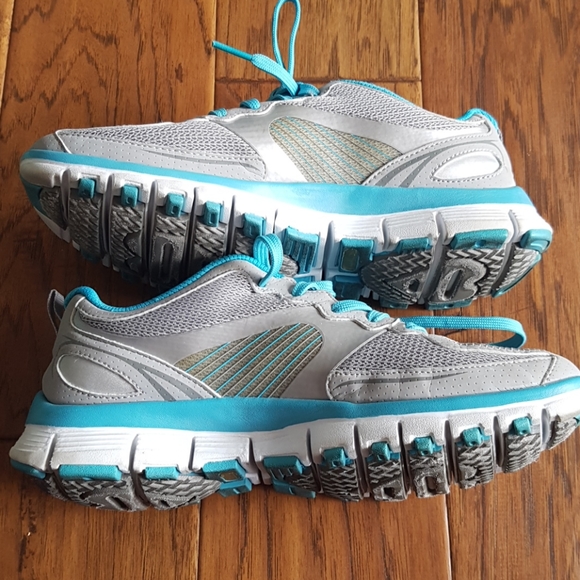 Sketchers Tone-Ups Fitness Grey/Turquoise Women's Size 7.5 - Picture 7 of 12